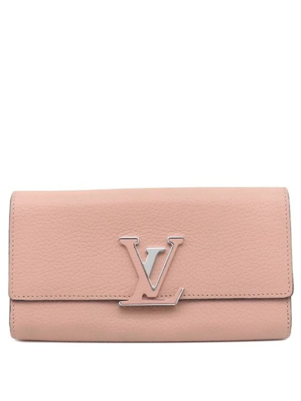 Louis Vuitton Wallet Portefeuille Capucines Leather Taurillon Pink Magnolia
